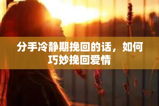 分手冷静期挽回的话，如何巧妙挽回爱情