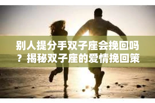别人提分手双子座会挽回吗？揭秘双子座的爱情挽回策略