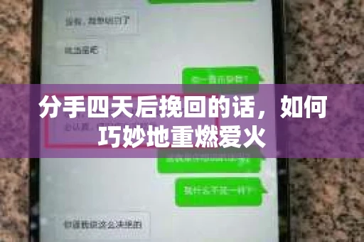 分手四天后挽回的话,如何巧妙地重燃爱火 分手四天后挽回的话,如何巧妙地重燃爱火