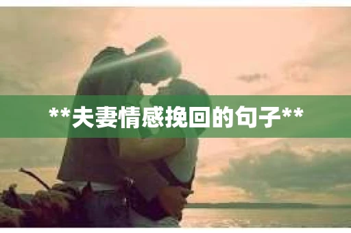 **夫妻情感挽回的句子**