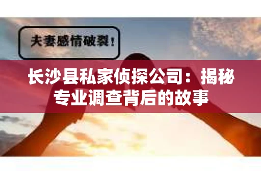长沙县私家侦探公司：揭秘专业调查背后的故事