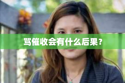 骂催收会有什么后果？