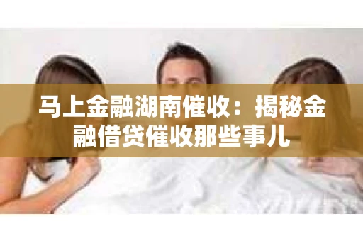 马上金融湖南催收：揭秘金融借贷催收那些事儿
