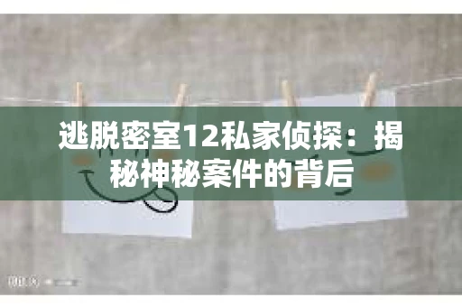 逃脱密室12私家侦探：揭秘神秘案件的背后