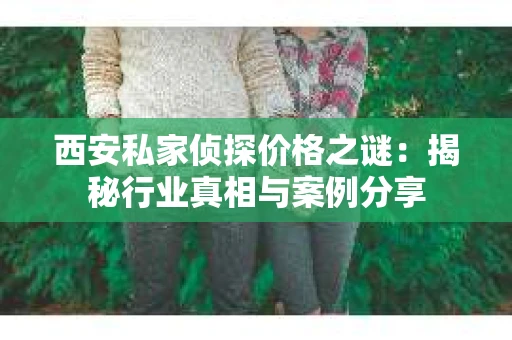 西安私家侦探价格之谜：揭秘行业真相与案例分享