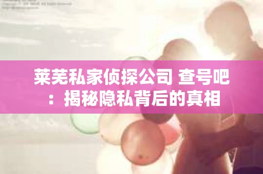 莱芜私家侦探公司 查号吧：揭秘隐私背后的真相