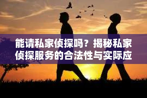 能请私家侦探吗？揭秘私家侦探服务的合法性与实际应用