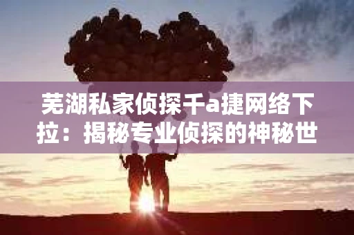 芜湖私家侦探千a捷网络下拉：揭秘专业侦探的神秘世界